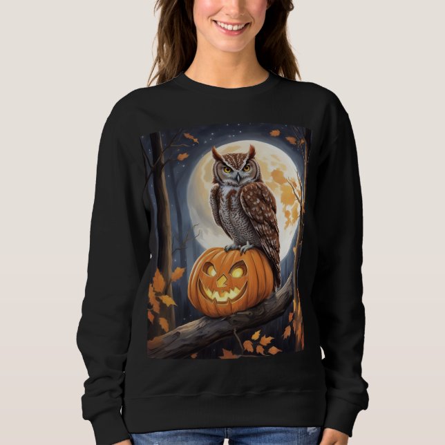 Sudadera de mujer con búho chillón (Anverso)