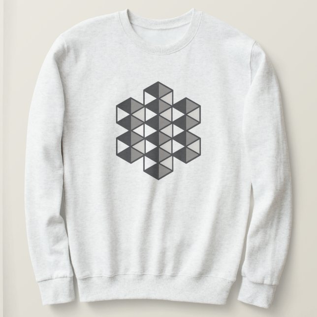 Sudadera de mujer con triángulos unidos (Anverso del diseño)