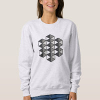 Sudadera de mujer con triángulos unidos