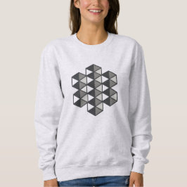 Sudadera de mujer con triángulos unidos