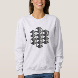 Sudadera de mujer con triángulos unidos