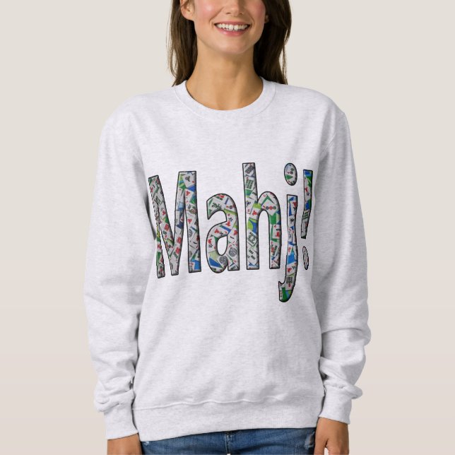Sudadera de mujer de Mahjong - Mahj! (Anverso)