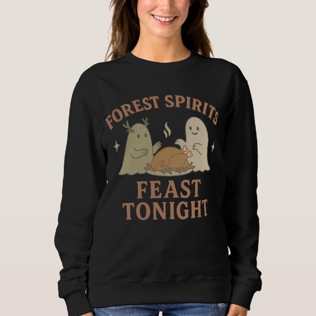 Sudadera de mujer Forest Spirits Feast Tonight (Anverso)