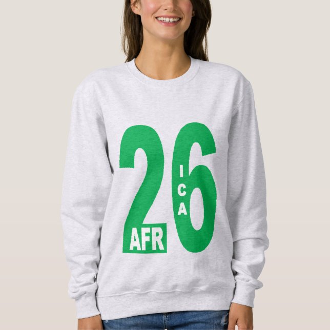 Sudadera de mujer gris  DISEÑO  AFRICA 26 (Anverso)