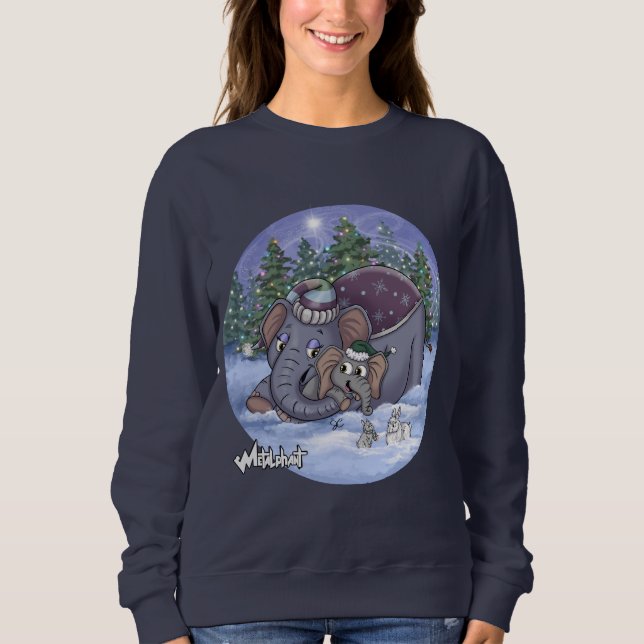 Sudadera de mujer Metalphant Wilbur & Mom (Anverso)