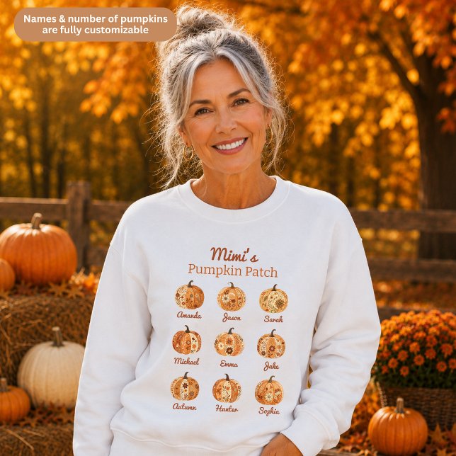 Sudadera de mujer Mimi's Pumpkin Patch Grandkids (Subido por el creador)