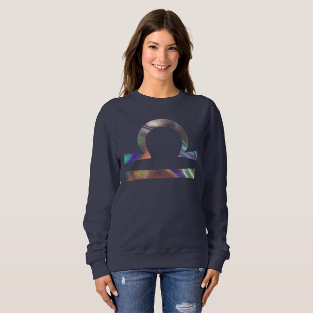 sudadera de mujeres de holograma libra (Anverso completo)