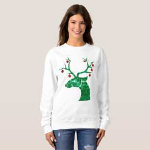 sudadera de mujeres de reno de navidades secuencia