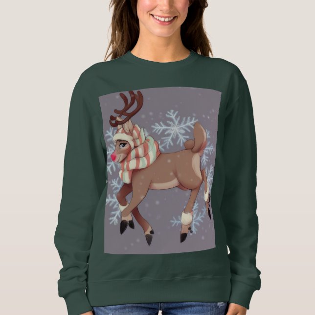 Sudadera de mujeres renas (Anverso)