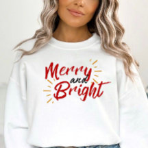 Sudadera de Navidad Alegre y Brillante