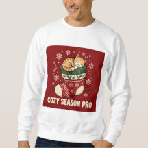 Sudadera de Navidad de Gato Pro Temporada Acogedor