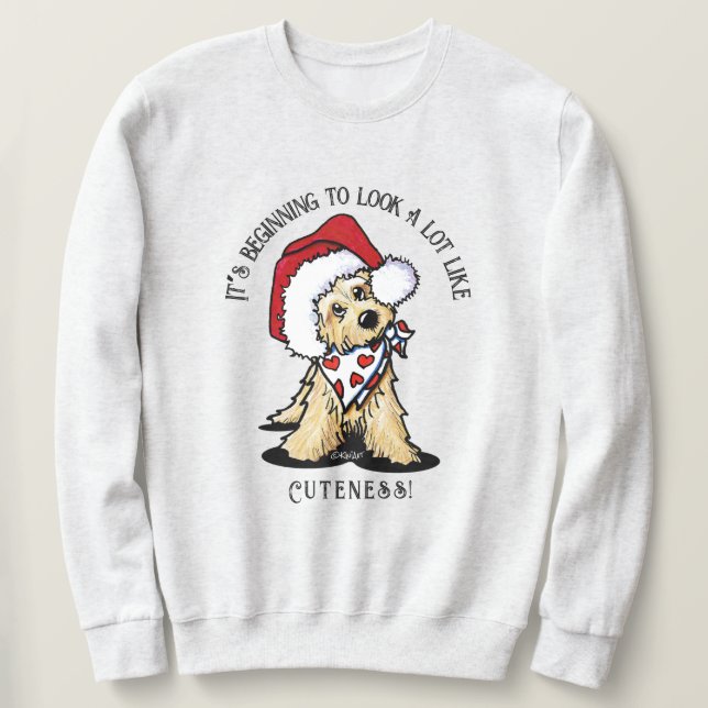 Sudadera de Navidad de KiniArt Cairn Terrier (Anverso del diseño)