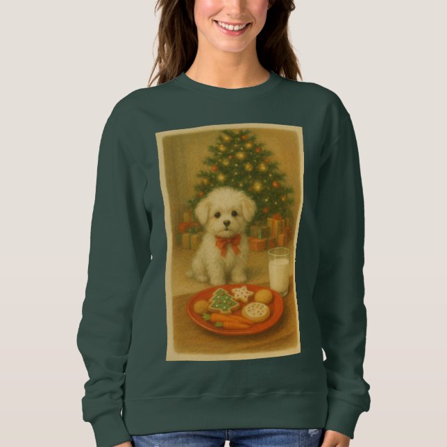 Sudadera de Navidad de Nikko el Perro  (Anverso)