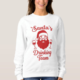 Sudadera de Navidad del equipo bebedor de Santa