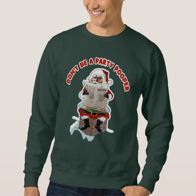 Sudadera De "navidad divertido Pooper del fiesta" de Papá (Anverso)