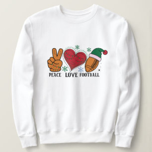 Sudadera de Navidad fútbol amor paz