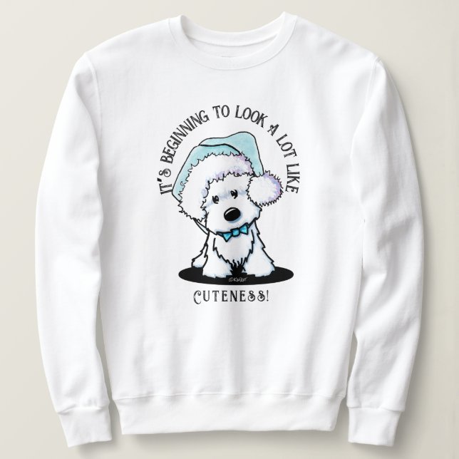 Sudadera de Navidad KiniArt Westie (Anverso del diseño)