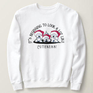 Sudadera de Navidad KiniArt Westie Trio