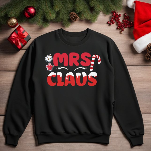 Sudadera de Navidad Mrs Claus derritiendo nieve (Mrs Claus Melting Snow Funny Christmas Sweatshirt)