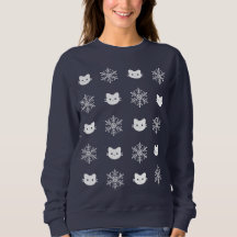 Sudadera de Navidades de copos de nieve para gato 
