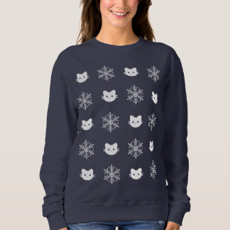 Sudadera de Navidades de copos de nieve para gato