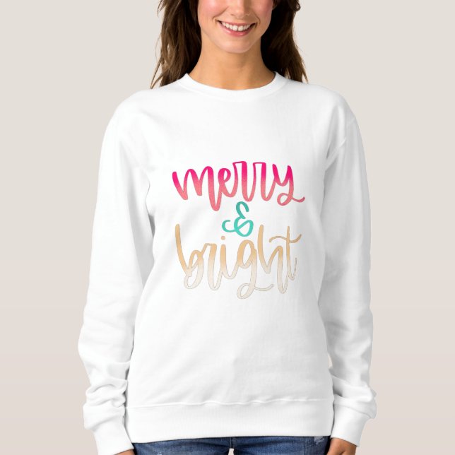 Sudadera de Navidades merry y Bright (Anverso)