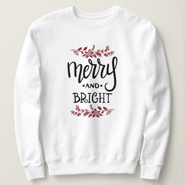 Sudadera de Navidades merry y Bright (Anverso del diseño)