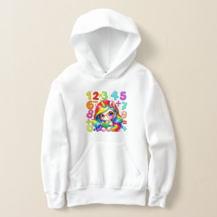 Sudadera de números de matemáticas coloridos para 