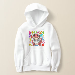 Sudadera de números de matemáticas lindos para niñ