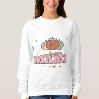 Sudadera de otoño con calabaza retro acogedora par