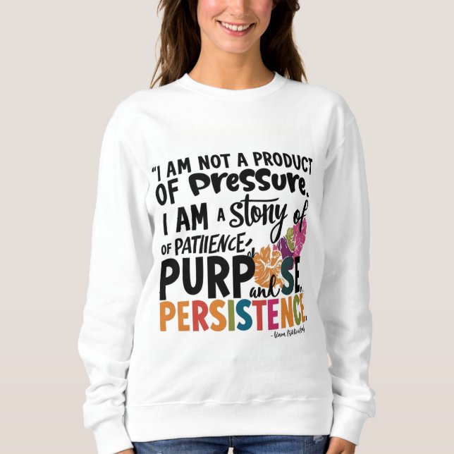Sudadera de paciencia, propósito y persistencia (Anverso)