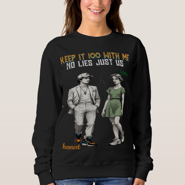 Sudadera de pareja de ángel lindo – Camiseta de qu (Anverso)