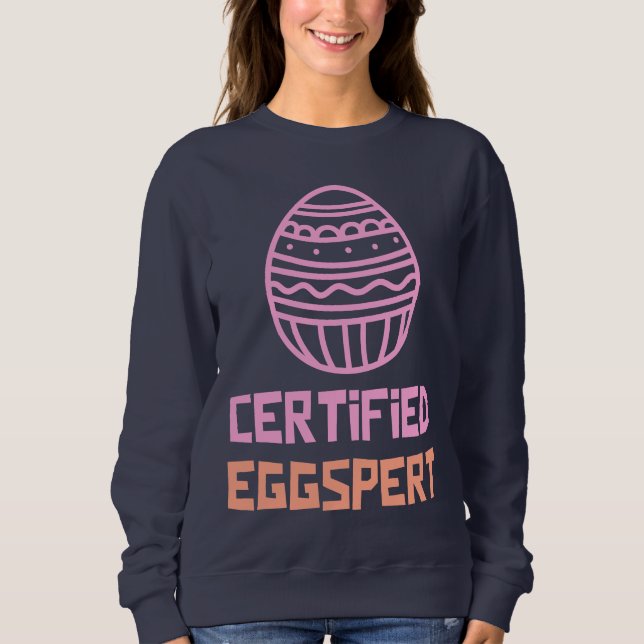 Sudadera de Pascua de Eggspert certificada (Anverso)