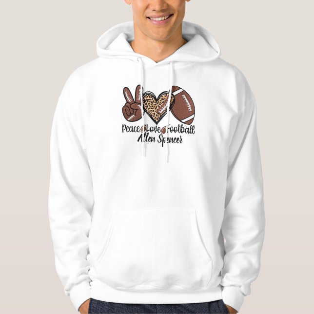 Sudadera de Paz, Amor, Fútbol  (Anverso)
