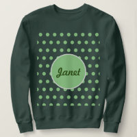 Sudadera de Polka Dot Personalizada (Verde Cazador