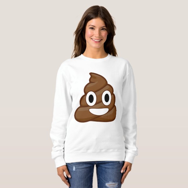 sudadera de poop emoji para mujeres (Anverso completo)