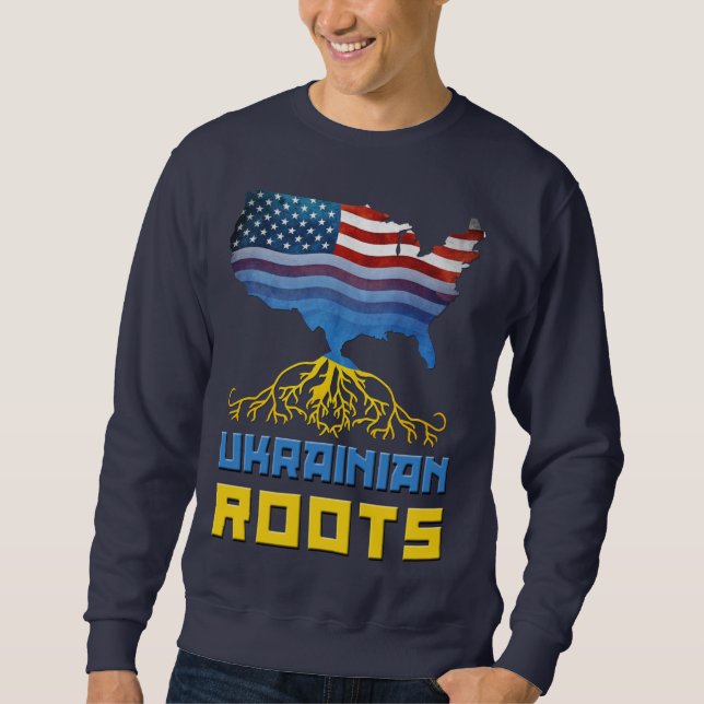Sudadera de raíces ucranianas norteamericanas (Anverso)