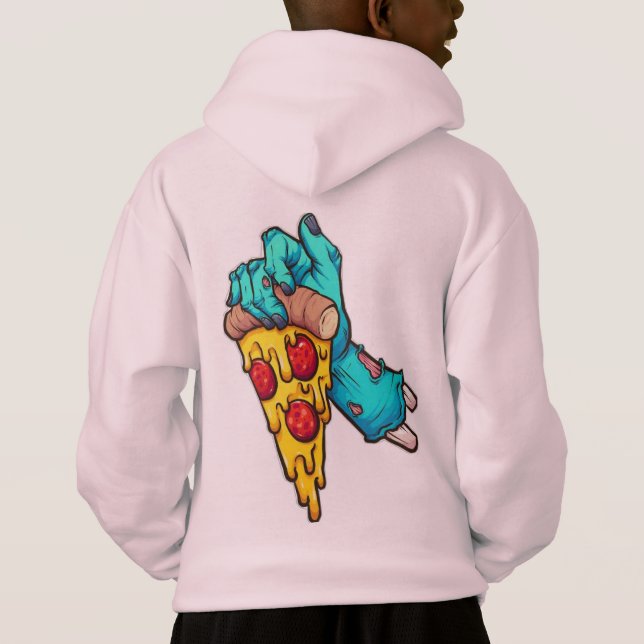 SUDADERA DE REBANADA DE PIZZA DE HALLOWEEN PARA NI (Reverso)