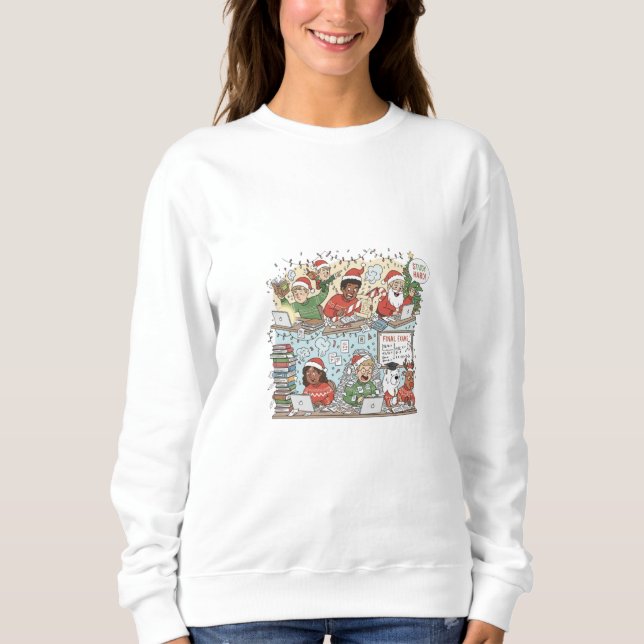 Sudadera de reunión festiva de Navidad - Div (Anverso)
