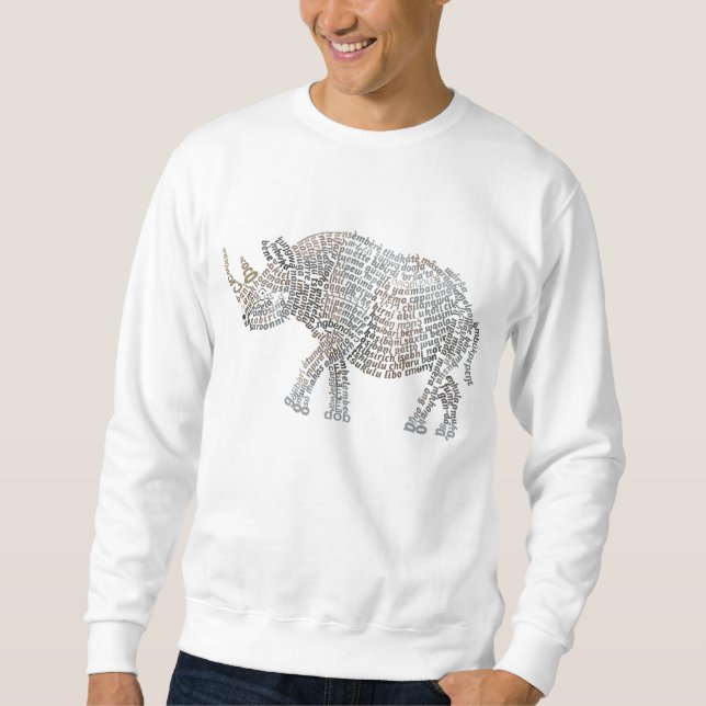 Sudadera de rinoceronte africana del mundo (Anverso)
