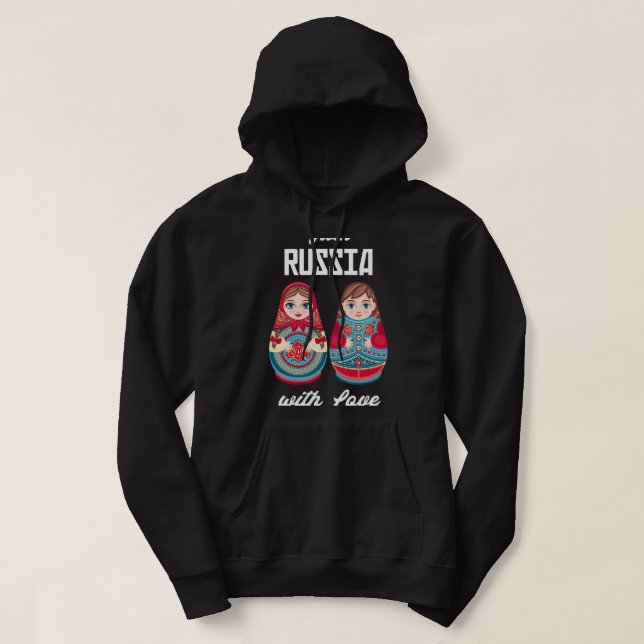 Sudadera De Rusia con amor Matryoshka Anidación de recuerdo (Diseño del anverso)