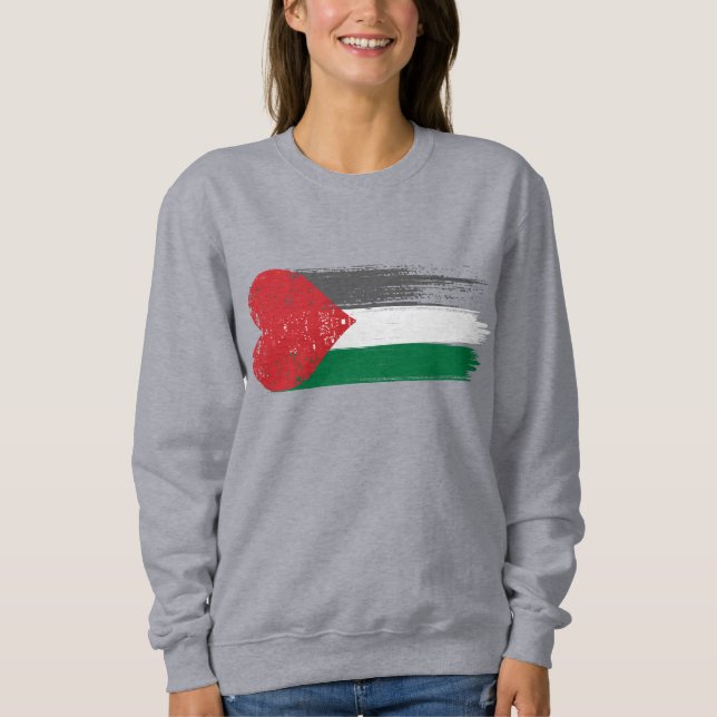 Sudadera de solidaridad palestina | Amor, Justicia (Anverso)
