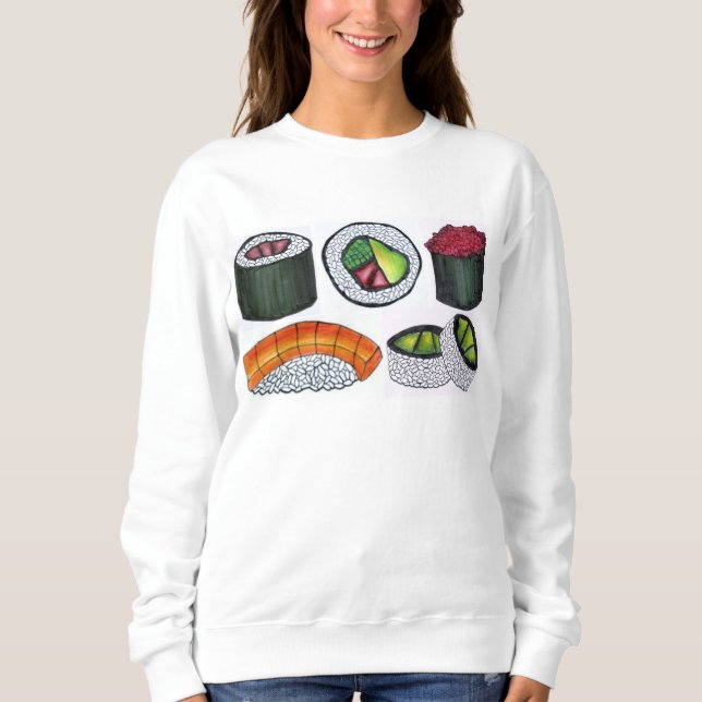 Sudadera de sushi de comida japonesa para untar Ro (Anverso)