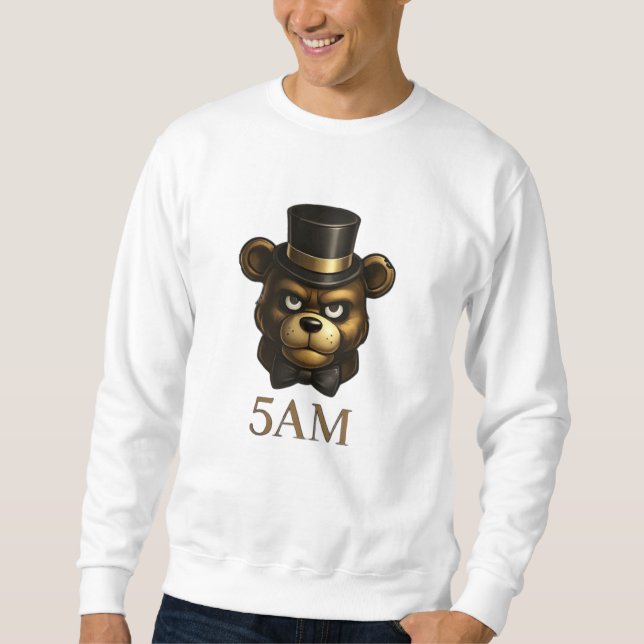 Sudadera de terror para turno de noche a las 5AM (Anverso)