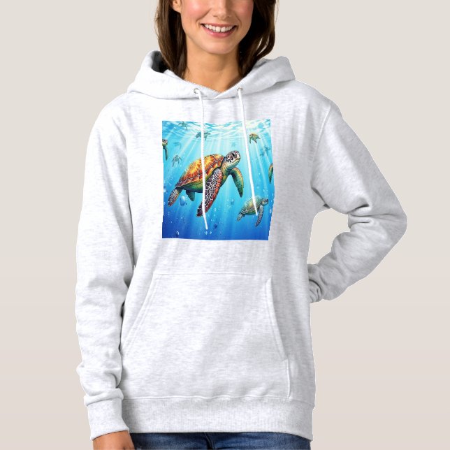 Sudadera de tortugas en el mar  (Anverso)