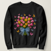 Sudadera de Tulipán y Mariposas