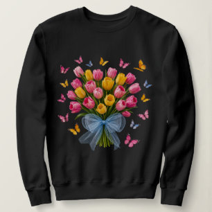 Sudadera de Tulipán y Mariposas
