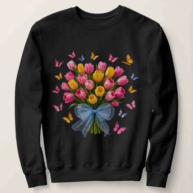 Sudadera de Tulipán y Mariposas  (Anverso del diseño)