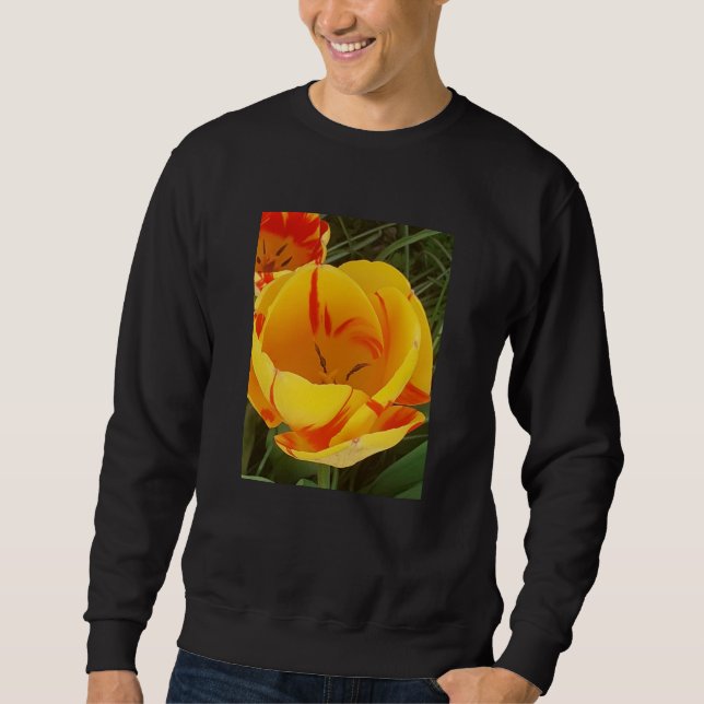 Sudadera de tulipanes amarillos de primavera (Anverso)