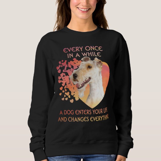 Sudadera De Vez En Cuando Un Terrier De Fox De Cableado Te  (Anverso)